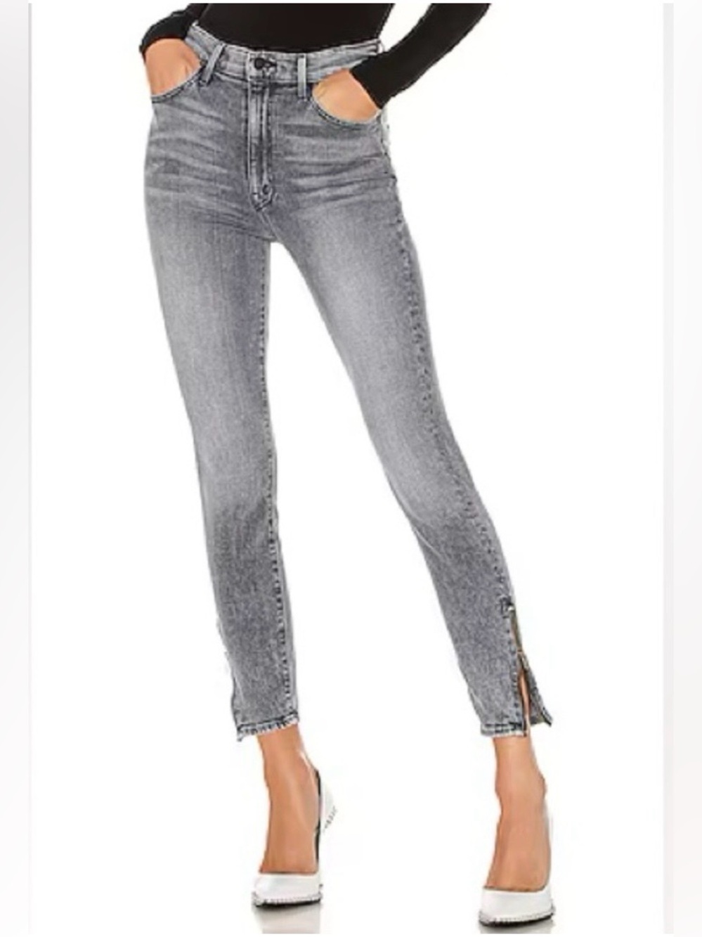 MOTHER The Swooner Ankle Zip Jeans